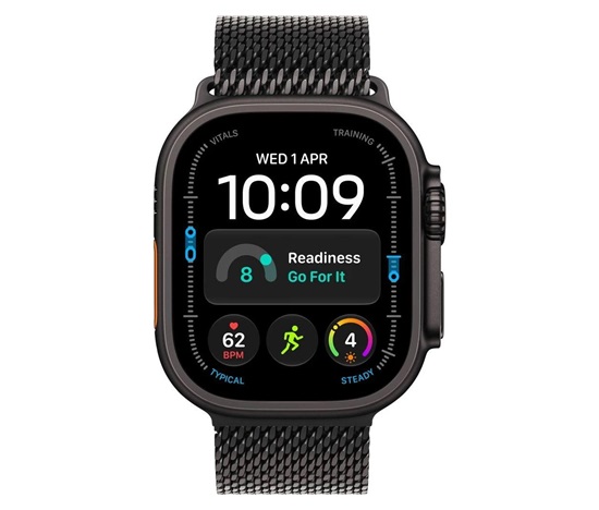 Apple Watch Ultra 4 GPS + Cellular 49mm Black Titanium Case with Black Titanium Milanese Loop - M