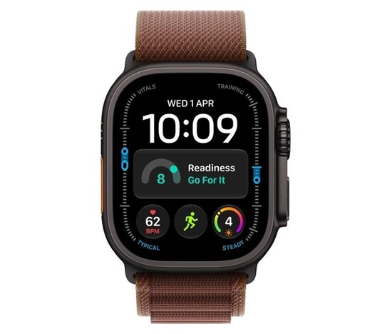 Apple Watch Ultra 4 GPS + Cellular 49mm Black Titanium Case with Burgundy Alpine Loop - L