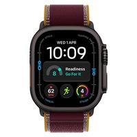 Apple Watch Ultra 4 GPS + Cellular 49mm Black Titanium Case with Burgundy Trail Loop - M/L