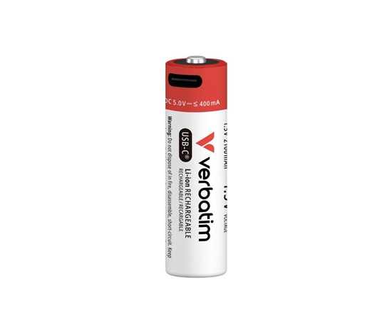 VERBATIM Nabíjecí baterie AA USB-C 4-Pack 2100 mAh