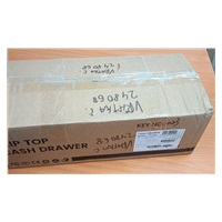 ROZBALENO - Virtuos pokladní zásuvka FT-460C Flip top, s víkem, 9-24V, černá - s kabelem