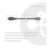 Club3D Kabel USB-C Safe s měřičem výkonu, 240 W, bez přenosu dat, 2m