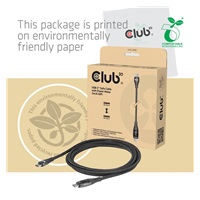 Club3D Kabel USB-C Safe s měřičem výkonu, 240 W, bez přenosu dat, 2m