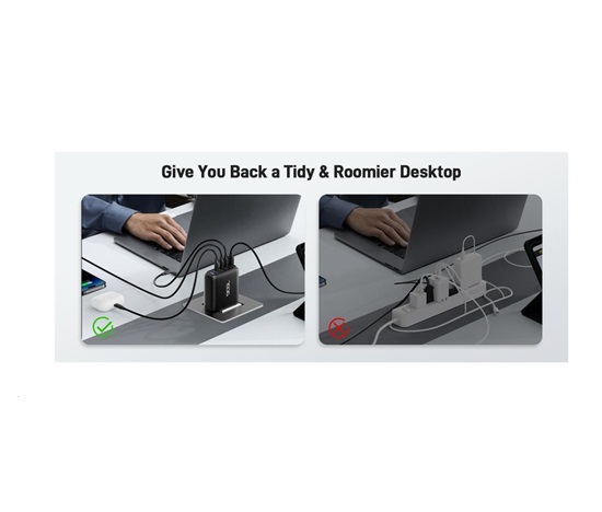 BAZAR - ACER Adapter 100W PD GaN charger,USB-C,USB-A,EU plug,Black - Poškozený obal (Komplet)