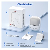 BAZAR - Niimbot Tiskárna štítků B2, zelená + role štítků 230 ks - Poškozený obal (Komplet)