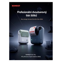 BAZAR - Niimbot Tiskárna štítků B1 PRO, modrá + role štítků 230 ks - Poškozený obal (Komplet)
