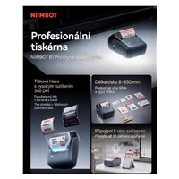 BAZAR - Niimbot Tiskárna štítků B1 PRO, světle modrá + role štítků 230 ks - Poškozený obal (Komplet)