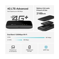 TP-Link M7400 přenosný WiFi 5 router (AC1200,4G LTE Cat6,2,4GHz/5GHz,1xUSB-C,1xnanoSIM,1xmicroSD)