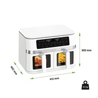 Salente DoubleAir, duální horkovzdušná fritéza, 11 l, bílá