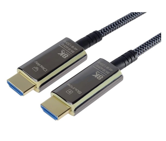 BAZAR - PREMIUMCORD Ultra High Speed HDMI 2.1 optický fiber kabel 8K@60Hz, zlacené 7m - Poškozený obal (Komplet)