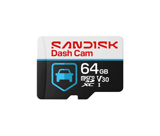 SanDisk MicroSDHC karta 64GB Dash Cam High Endurance (R:100/W:40 MB/s, Class 10, U3 V30)