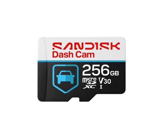 SanDisk MicroSDHC karta 256GB Dash Cam High Endurance (R:100/W:40 MB/s, Class 10, U3 V30)