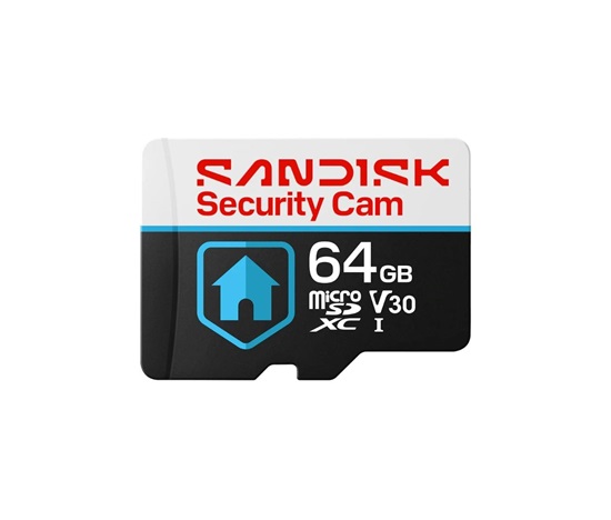 SanDisk MicroSDHC karta 64GB Security Cam Outdoor (R:100/W:40 MB/s, Class 10, U3 V30)