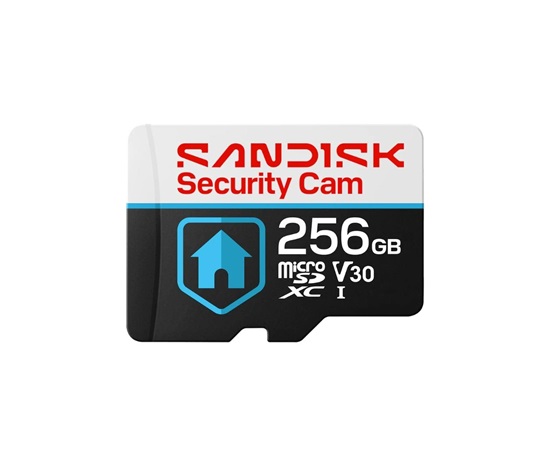 SanDisk MicroSDHC karta 256GB Security Cam Outdoor (R:100/W:40 MB/s, Class 10, U3 V30)