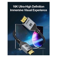 PremiumCord Kabel Ultra HD HDMI 2.2 16K@60Hz, 8K@240Hz, 4K@480Hz, pozlacený, 1,5m