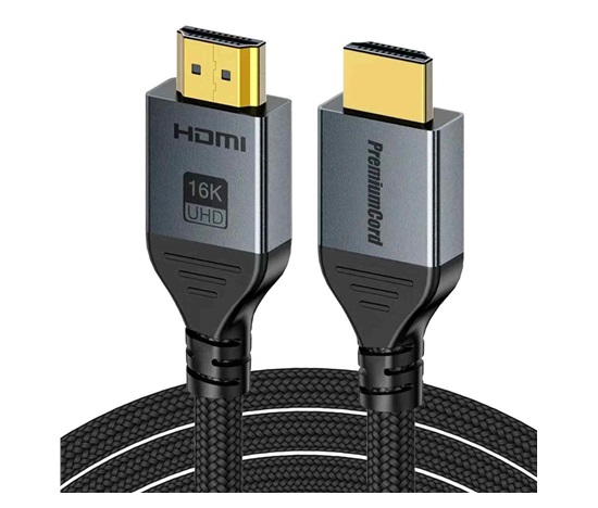 PremiumCord Kabel Ultra HD HDMI 2.2 16K@60Hz, 8K@240Hz, 4K@480Hz, pozlacený, 2m