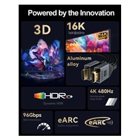 PremiumCord Kabel Ultra HD HDMI 2.2 16K@60Hz, 8K@240Hz, 4K@480Hz, pozlacený, 5m