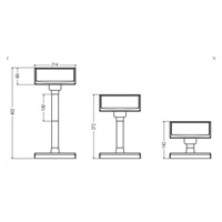 POŠKOZENÝ OBAL - Virtuos VFD zákaznický displej Virtuos FV-2030W 2x20 9mm, USB, bílý