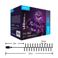 Modee ML-C2018 384LED 2,1m vánoční řetěz , barevná 8 programů IP44