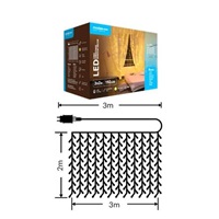 Modee ML-C3002 192LED 3m x 2m vánoční řetěz záclona, teplá 8 programů IP44