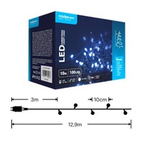 Modee ML-C2002 100LED 10m vánoční řetěz , studená 8 programů IP44