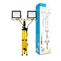 Modee LED přenosný reflektor stojan profi 2x50W/4000K ML-FLSWS4000K2X50WN studená