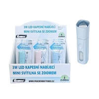 Konnoc S-160 3W LED +boční LED MINI plastová USB nabíjecí svítilna ZOOM