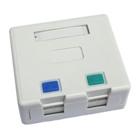 Zásuvka neosazená 2x RJ45 na omítku