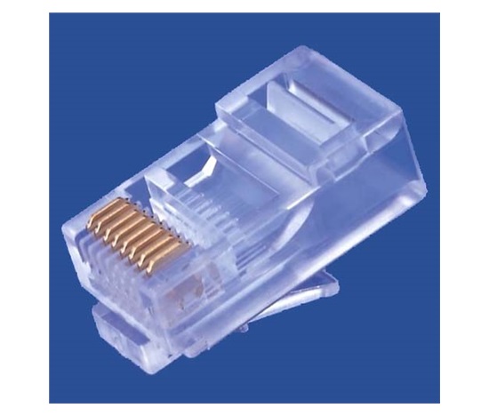 Konektor UTP RJ45 (8p8c), Cat5E, 50µm, drát - 100 ks