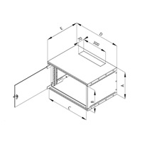 TRITON 19" jednodílný rozvaděč 12U/400mm - rozložený FLAT PACK