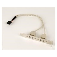 GEMBIRD Gniazdo USB x2 na śledziu (zaślepka)