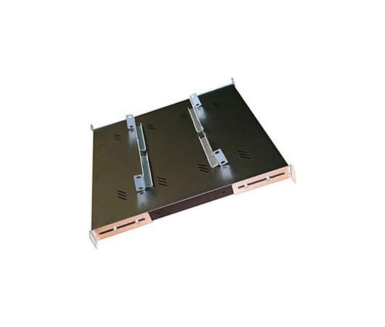 TRITON Police s perforací 19", 1U/450mm, nosnost 80kg, černá