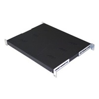 TRITON Police s perforací 19", 1U/450mm, nosnost 80kg, černá