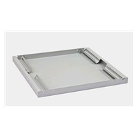 TRITON Police s perforací 19", 1U/650mm, nosnost 80kg, šedá