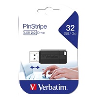 VERBATIM USB Flash Disk Store ‘n‘ Go PinStripe 32GB - Black