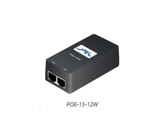 UBNT POE-15-12W [PoE adaptér 15V/0,8A (12W), vč. napájecího kabelu]