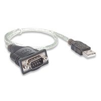 MANHATTAN převodník z USB na sériový port (USB AM / DB9M, RS232), blistr