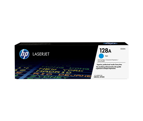 HP 128A Cyan LJ Toner Cart, CE321A (1,300 pages)