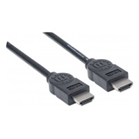 MANHATTAN kabel High Speed HDMI 4K, 3D, Male to Male, stíněný, černý, 3m