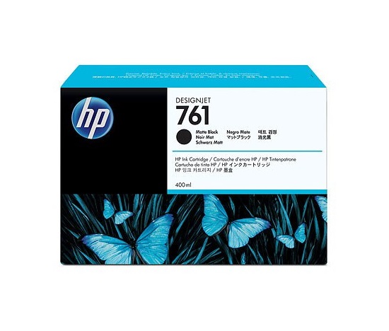 HP 761 Black matte DJ Ink Cart, 400 ml, CM991A