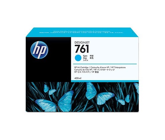 HP 761 Cyan DJ Ink Cart, 400 ml, CM994A