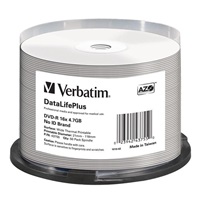 VERBATIM DVD-R(50-Pack)/Spindle/16X/4.7GB/DataLife Plus Wide Thermal Professional  No ID Brand