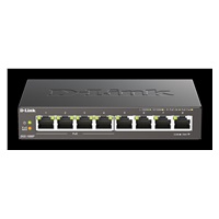 D-Link DGS-1008P 8-port Gigabit Desktop Switch, 4 porty jsou PoE+, PoE budget 68W
