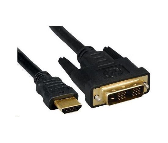 PREMIUMCORD Kabel HDMI - DVI 10m (M/M, zlacené kontakty, stíněný)