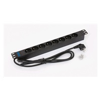 TRITON 19" rozvodný panel 8x230V ČSN - 2m, černý