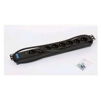 TRITON 19" rozvodný panel 8x230V - 2m, kontrolka, černý