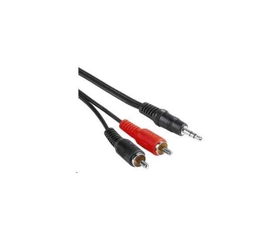 PREMIUMCORD Kabel audio 3,5mm Jack - 2x Cinch 2m (M/M, stereo)