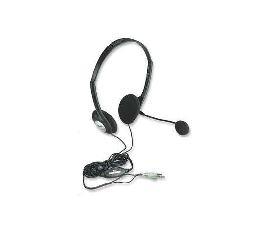 MANHATTAN Sluchátka s mikrofonem Stereo Headset