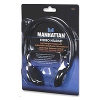 MANHATTAN Sluchátka s mikrofonem Stereo Headset
