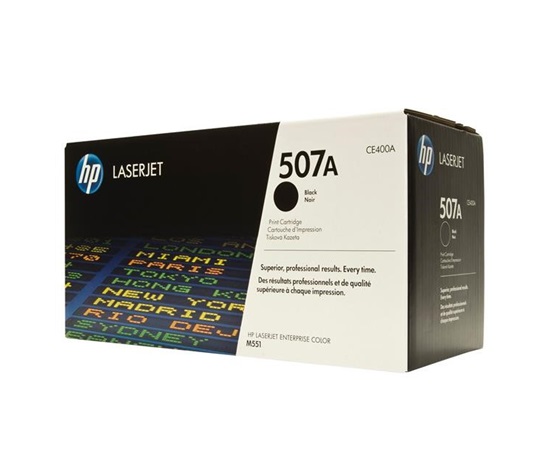 HP 507A Black LJ Toner Cart, 5 500 str, CE400A